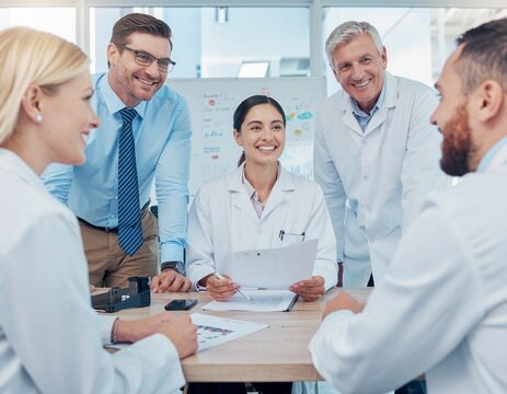 Research coordinators managing multi-center clinical trials, patient data analysis