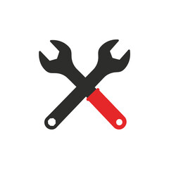 Crossed Wrenches Icon Vector Illustration for Service and Repair Tools Symbol