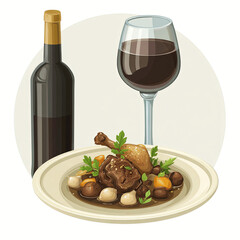 Classic Coq au Vin and Red Wine Dinner