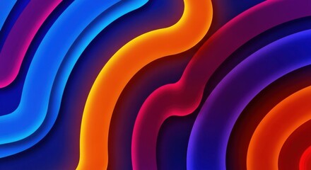 Abstract Translucent Colorful Arches