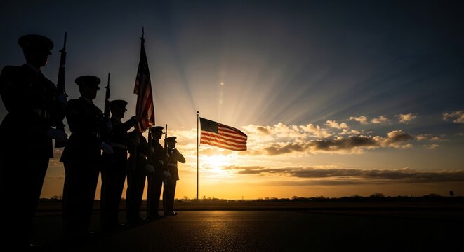 Veterans Day Sunset Honors American Heroes With Flag Salute & Military Remembrance Ceremony