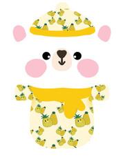 bear,cute bear,pineapple