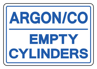 Fototapeta premium Argon CO Empty Cylinders Symbol Sign ,Vector Illustration, Isolate On White Background Label.EPS10