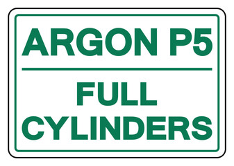 Argon P5 Full Cylinders Symbol Sign ,Vector Illustration, Isolate On White Background Label.EPS10