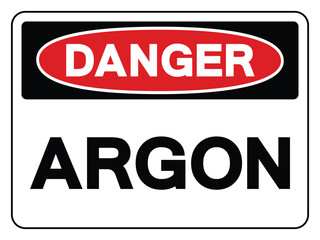 Danger Argon Symbol Sign ,Vector Illustration, Isolate On White Background Label.EPS10