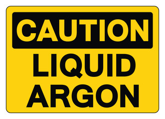 Caution Liquid Argon Symbol Sign ,Vector Illustration, Isolate On White Background Label.EPS10