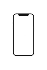 Outlined Smartphone Vector – Front View Mobile Device