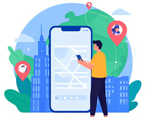 Firefly_Digital marketing modern flat concept for web banner design. Ad campaign and online p (3)