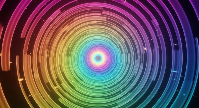 Abstract Rainbow Tunnel Vortex