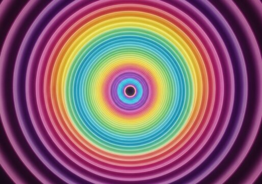 Abstract Rainbow Tunnel Vortex - Powered by Adobe