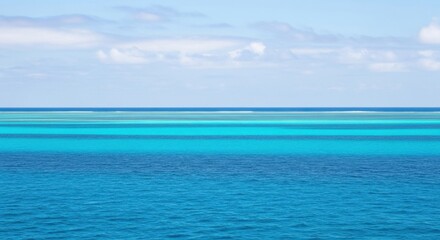 Fototapeta premium Two-Tone Ocean and Blue Sky