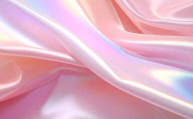 Obraz premium ピンクの光沢のあるサテン生地の背景テクスチャ