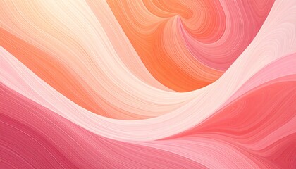 Abstract Linear Fluid Art Pink Orange Swirl