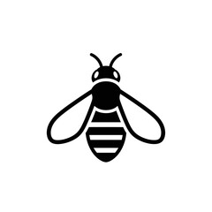 Bee Icon – Insect Pollination and Nature Symbol Vector Illustration