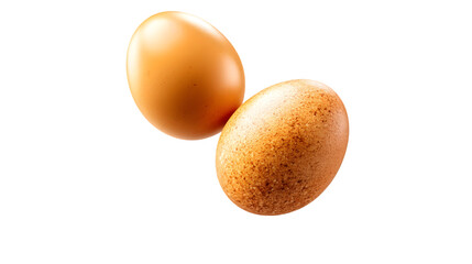 A single egg plum floats elegantly in bright composition, isolated on white