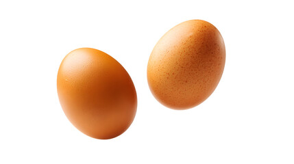 A ripe egg plum levitates softly with subtle shadows, isolated on white