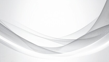 Obraz premium Elegant white flowing lines create a modern abstract background for professional designs, offering a clean, minimalist look perfect for presentations and sophisticated projects