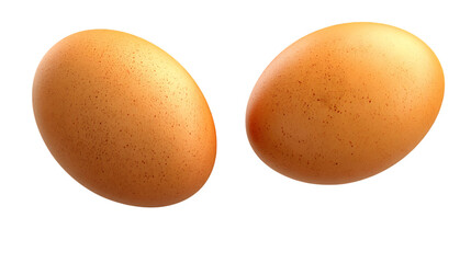 The plump egg plum presents realistic detail and freshness, isolated on white