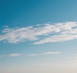 Sky background with clouds and blue gradient, natural lighting