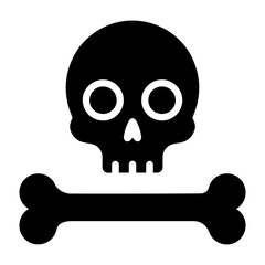 Dia de muertos icons vector a stark black and white depiction of a skull and crossbones symbol on a transparent background