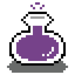 Obraz premium Poison Purple Pixel Art Halloween