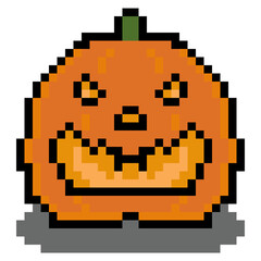 Pumpkin Halloween Pixel Art 