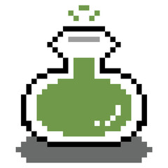 Obraz premium Poison Green Pixel Art Halloween