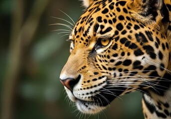 Obraz premium Majestic Jaguar Profile Close-up