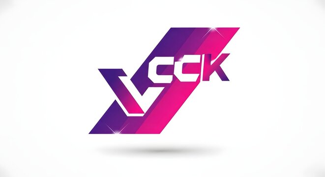 Logo of VCCK with purple and pink gradient on white background.