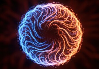 Obraz premium Abstract Glowing Particle Orb