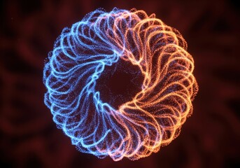 Abstract Glowing Particle Orb