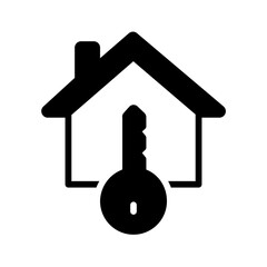 Vector solid black icon for Key