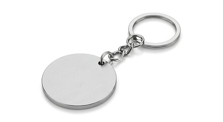 Sleek and versatile blank circular metal keychain, perfect for custom engraving, unique personalization, promotional branding, or as a minimalist everyday accessory, ready for your creative touch