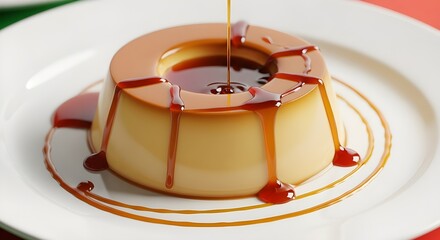 Classic caramel flan with smooth custard texture and glossy caramel top