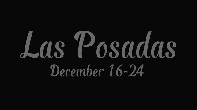 Vibrant Christmas banner with colorful decorations and text Las Posadas December 16&ndash;24, festive holiday celebration, cultural tradition, religion, spirituality, joy, faith, community, event 