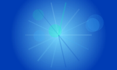 Abstract blue background with radiating light and geometric pattern