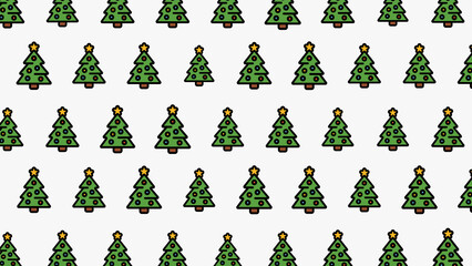 Christmas tree pattern with yellow stars ideal for holiday designs, social media posts, digital cards, backgrounds, website banners.