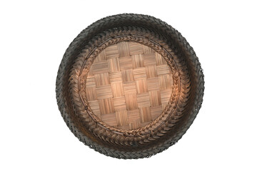 Woven Bamboo Pattern on  white Background