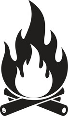 Fire icon collection. Fire flame symbol. Bonfire silhouette logotype. fire icon vector illustration.