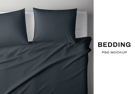 Elegant Bedding Mockup Design Psd