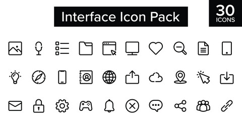 Minimalist UI Icon Set Perfect for Web and App Design