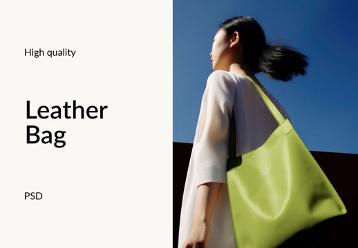 Stylish Modern Leather Bag Mockup Psd