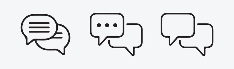 Multiple Chat Bubbles Communication Icons