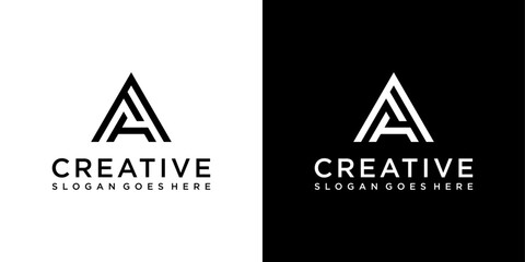 FA or AF initial letter logo design vector