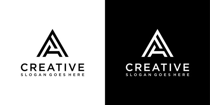 FA or AF initial letter logo design vector