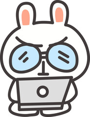 Cute White Bunny Element