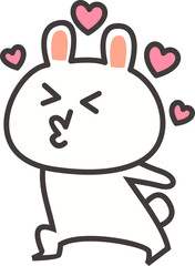 Cute White Bunny Element