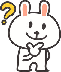 Cute White Bunny Element