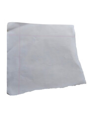 Naklejka premium A crumpled piece of white paper isolated on transparent background
