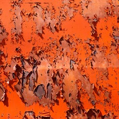 old orange rusty  iron  paint wall